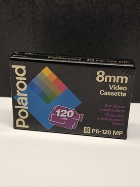POLAROID 8mm Video Cassette Tape P6-120MP Camcorder Tape 120 Minutes NIP